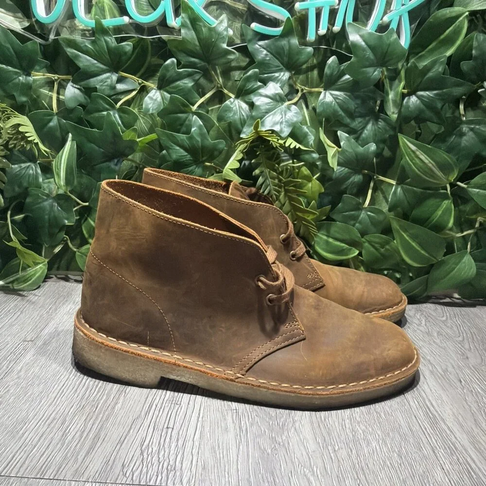 Clarks Originals Desert Boots Men's Chukka Beeswax Brown size 7.5